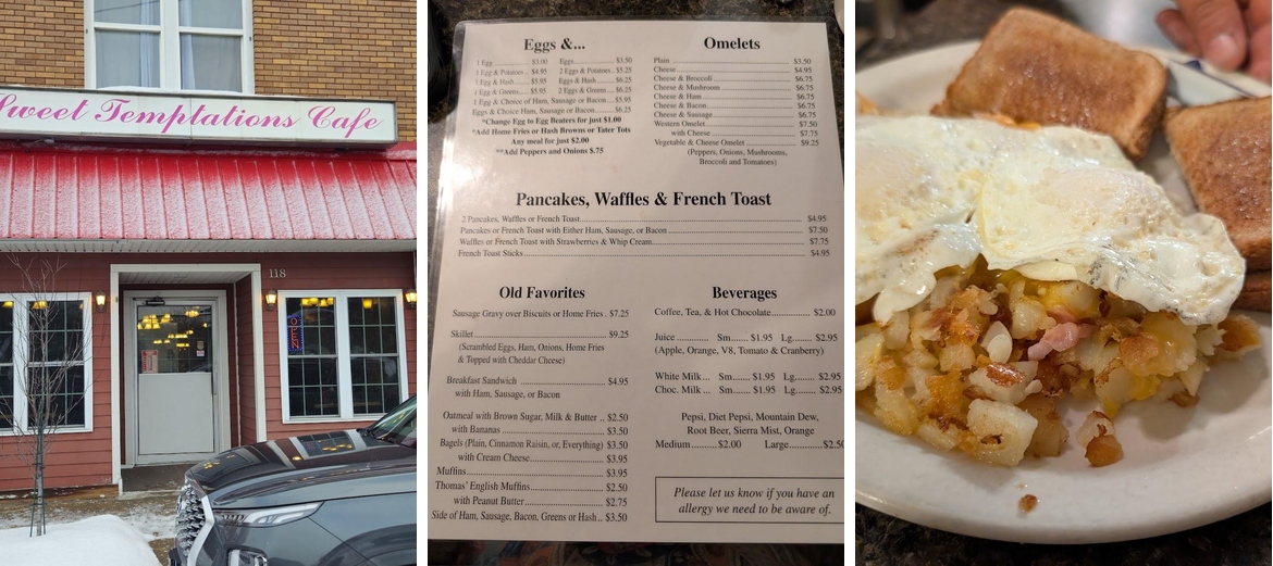 Sweet Temptations Menu